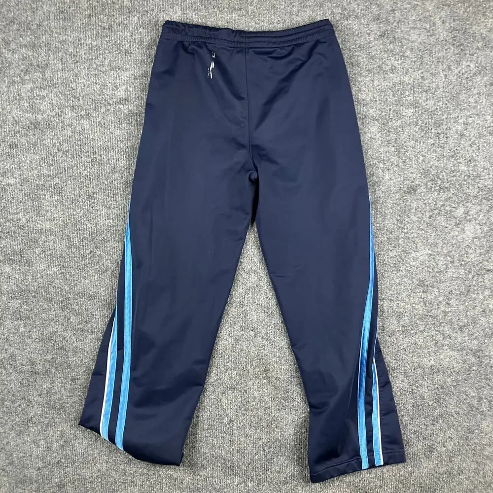 New Balance Track Pants Kids Medium Navy Blue Striped Athletic Joggers‎ Stretch